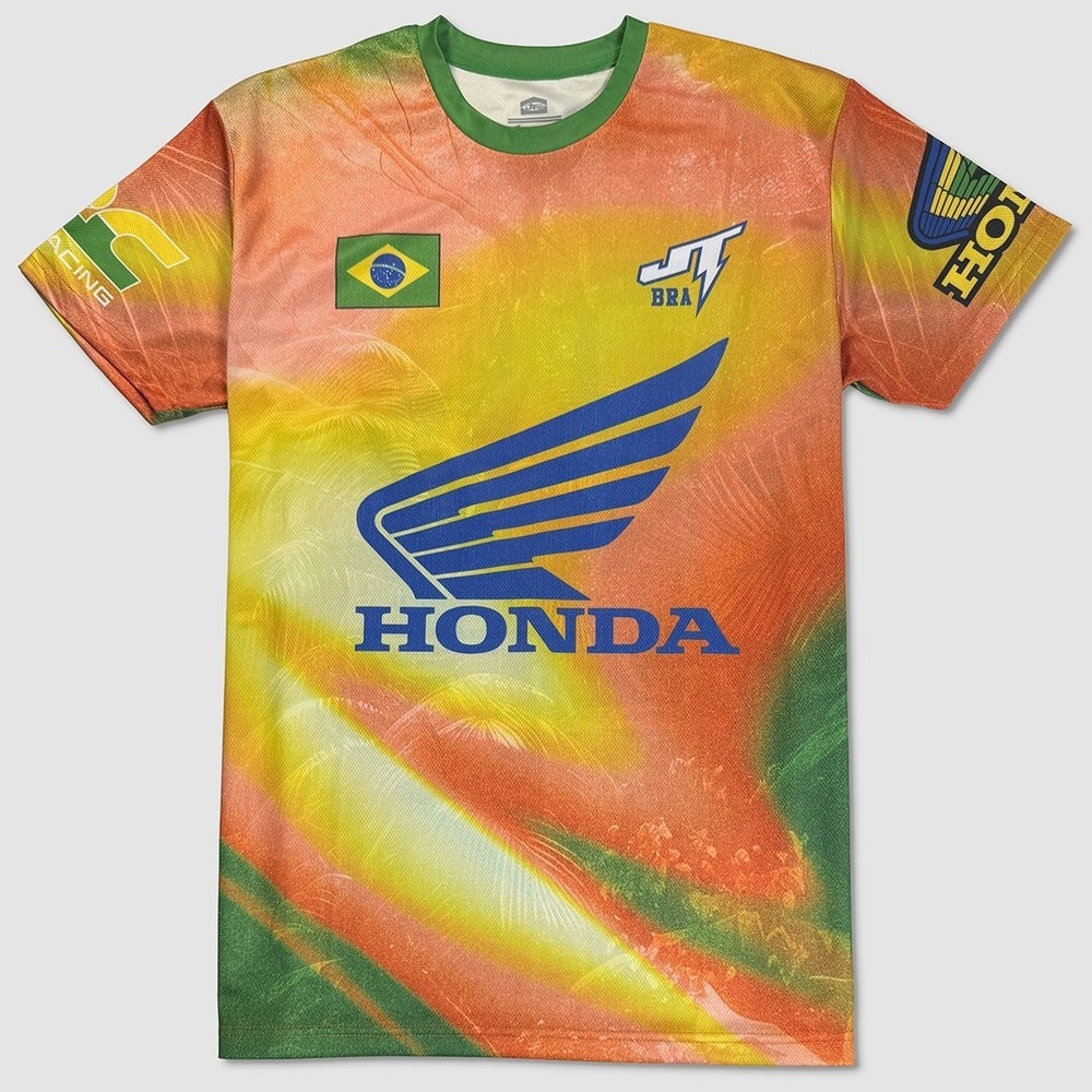 JT Racing Honda Brazil Jersey / Shirt - NWT Mens Large Multi - #49922-M10